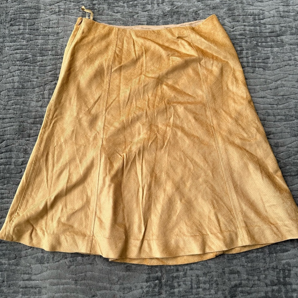 Banana Republic A-Line Cream Light Brown Skirt Size 8